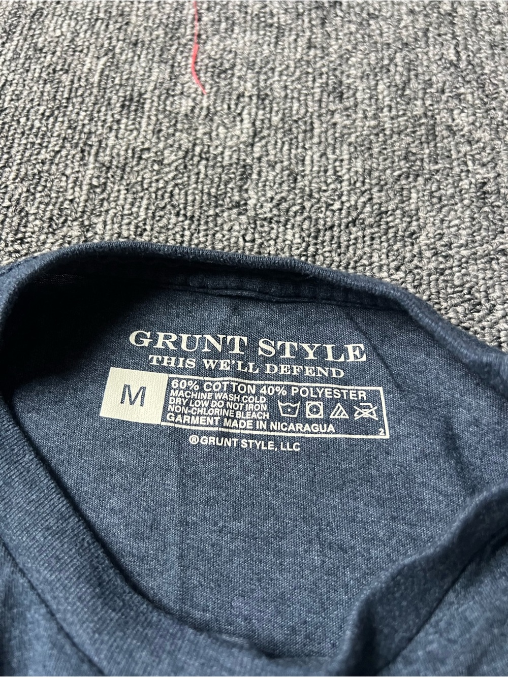 Grunt Style Short Sleeve Crewneck T-Shirt - Heather Navy Blue - Picture 4 of 4